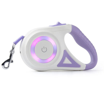 Automatic Retractable Dog Leash with LED Flashlight