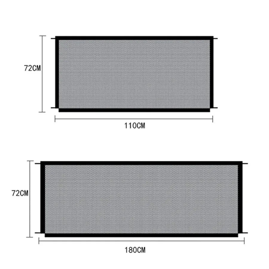 Tall Pet Dog Gate - Retractable Safety Guard, Isolation Barrier for Indoor