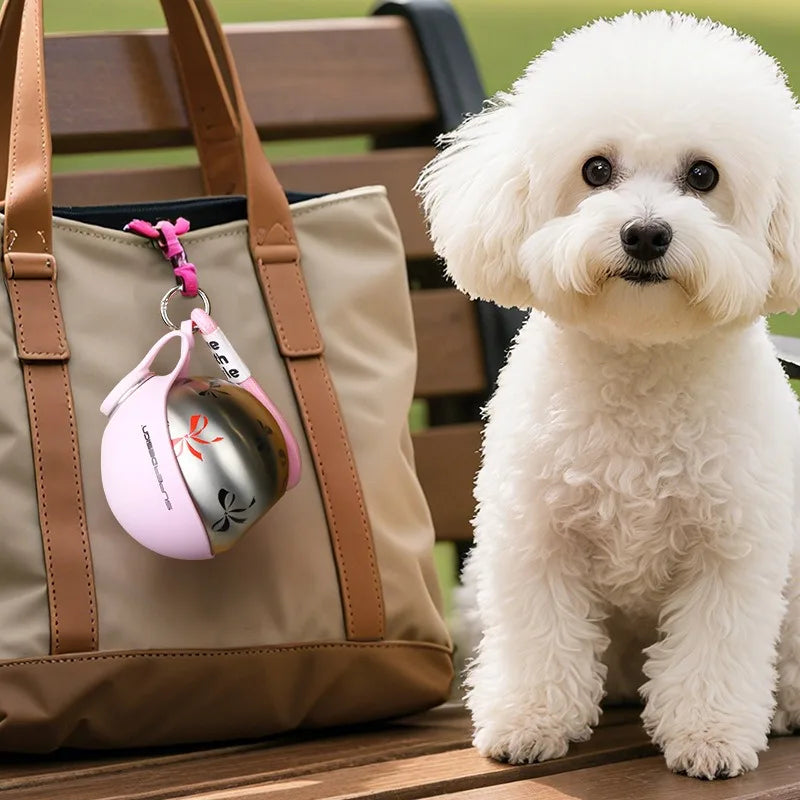 Small Dog Water Bottle 285 ml With Built-In Bowl