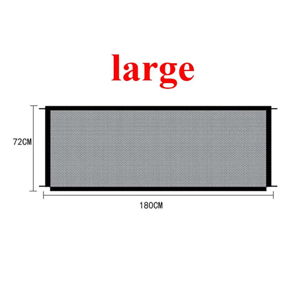 Tall Pet Dog Gate - Retractable Safety Guard, Isolation Barrier for Indoor
