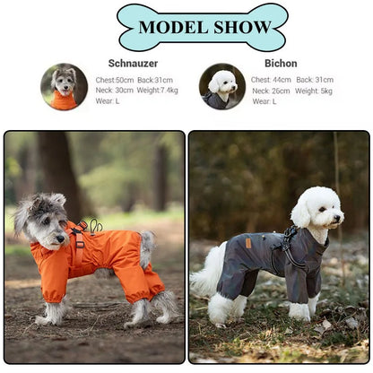 Waterproof raincoat for small dogs