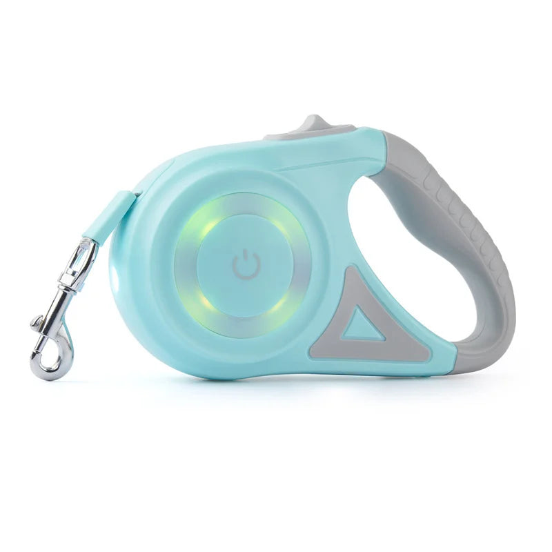 Automatic Retractable Dog Leash with LED Flashlight