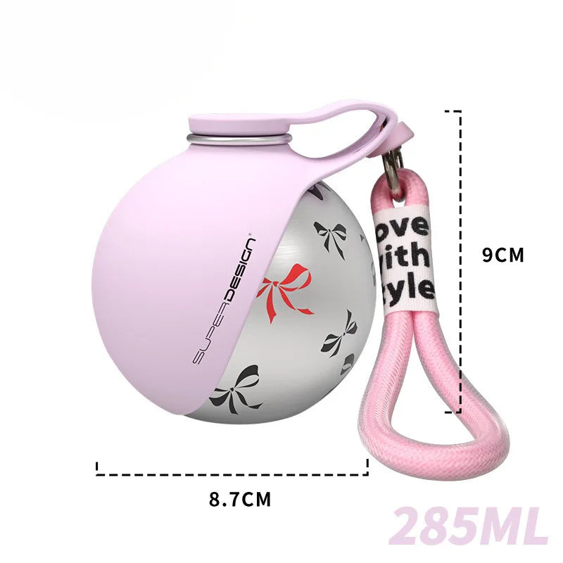 Small Dog Water Bottle 285 ml With Built-In Bowl
