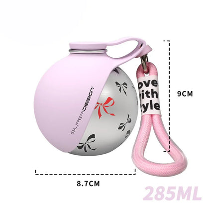 Small Dog Water Bottle 285 ml With Built-In Bowl
