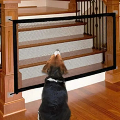 Tall Pet Dog Gate - Retractable Safety Guard, Isolation Barrier for Indoor