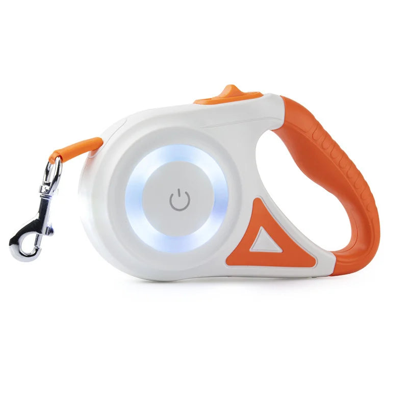 Automatic Retractable Dog Leash with LED Flashlight