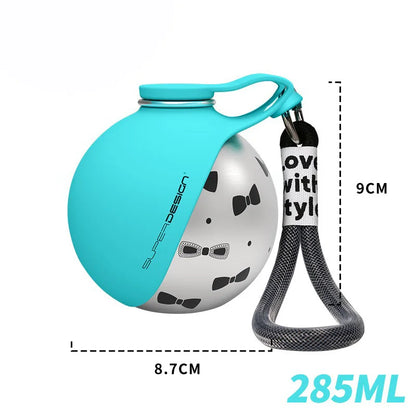 Small Dog Water Bottle 285 ml With Built-In Bowl