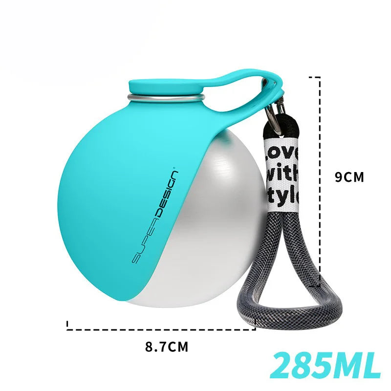 Small Dog Water Bottle 285 ml With Built-In Bowl