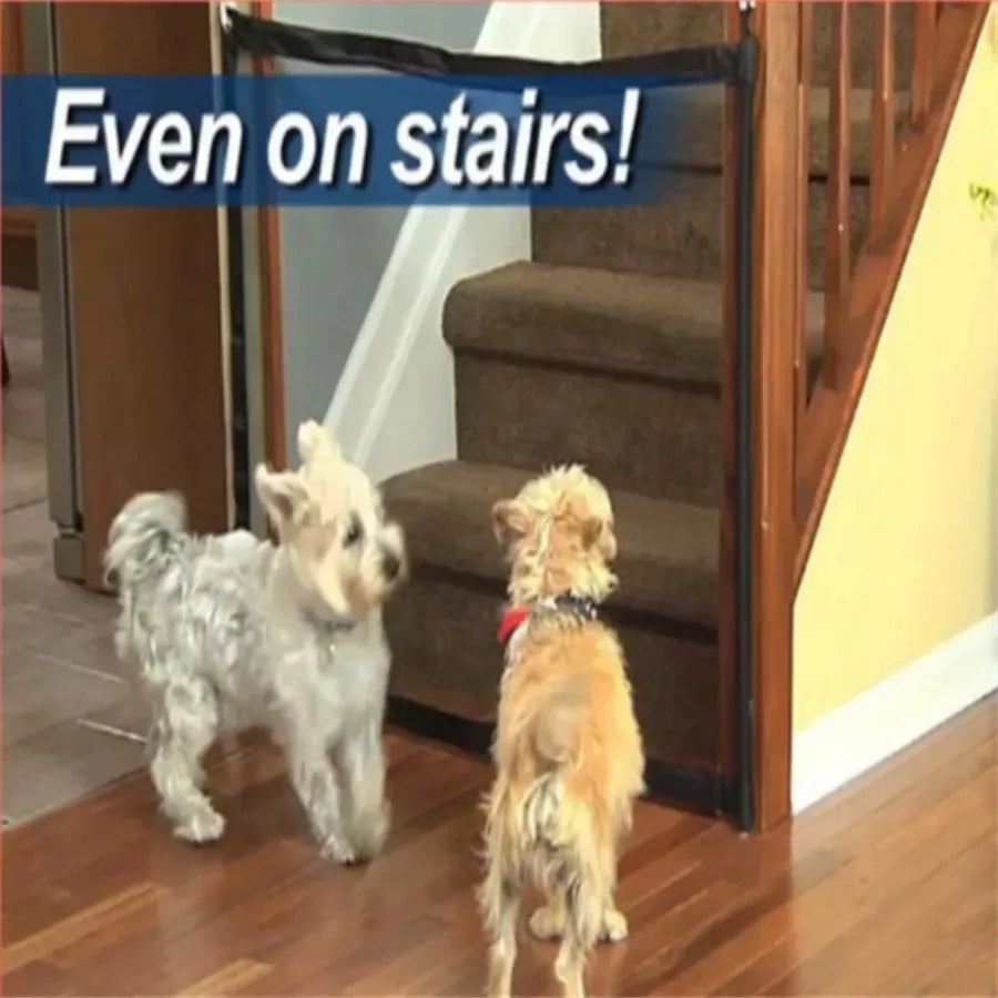 Tall Pet Dog Gate - Retractable Safety Guard, Isolation Barrier for Indoor