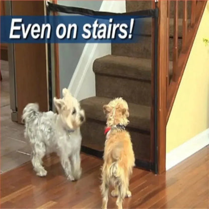 Tall Pet Dog Gate - Retractable Safety Guard, Isolation Barrier for Indoor